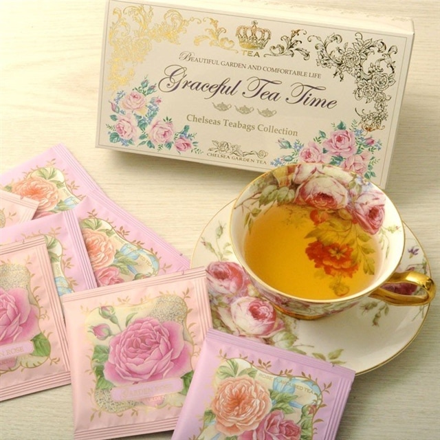 花と紅茶のセット バラのアレンジメント（ピンクイエロー系のミックス） と ローズティーギフト のセット フラワーギフト  送料無料:FlowerKitchen通販 | JRE MALLショッピング | JRE POINTが貯まる・使える