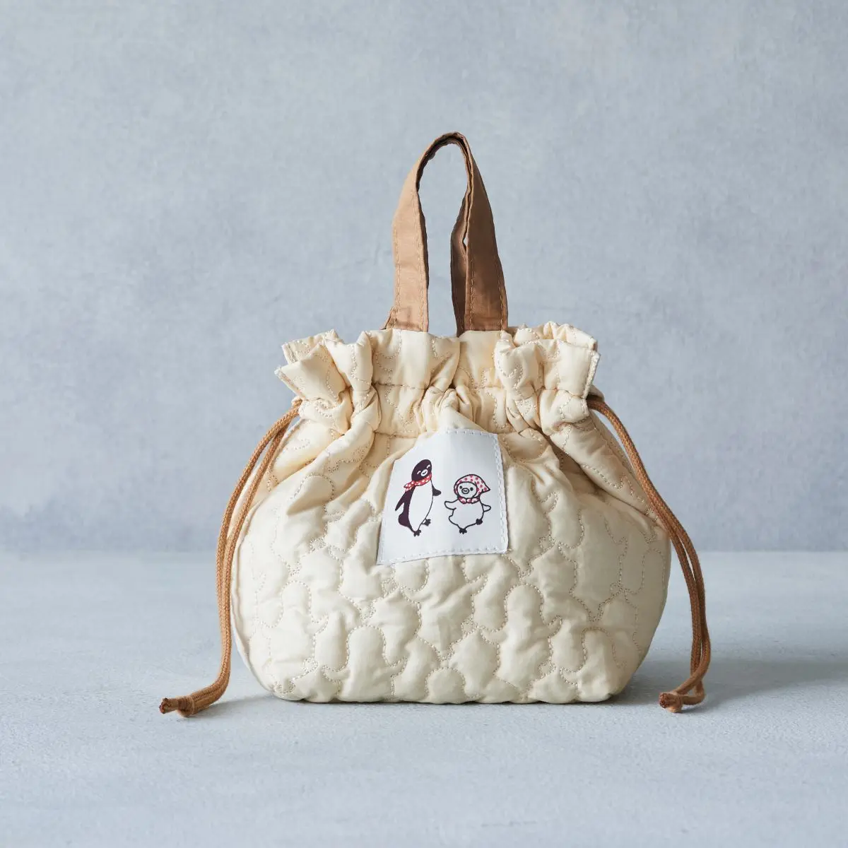 Suicaのペンギン キルティングポーチ（ベージュ）＜オレンジページ＞