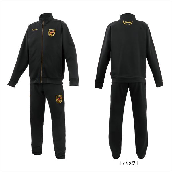 がまかつ ウェア ジャージスーツ(ワッペン) GM3781 ブラック/ゴールド M