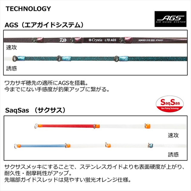 ダイワ ワカサギ竿 クリスティア ワカサギ LTD AGS 速攻 310SSS:釣具のキャスティング JRE MALL店通販 | JRE  MALLショッピング | JRE POINTが貯まる・使える