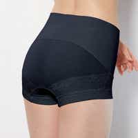 ベルメゾン おなかラクラクぺったんこショーツ【綿混ラクちん補正】 ブラック 3L