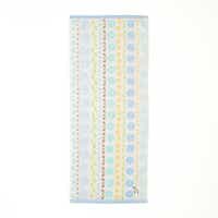 ベルメゾン ふわふわ無撚糸の花柄タオル ブルー（アルパカ） フェイスタオル（同色２枚セット）