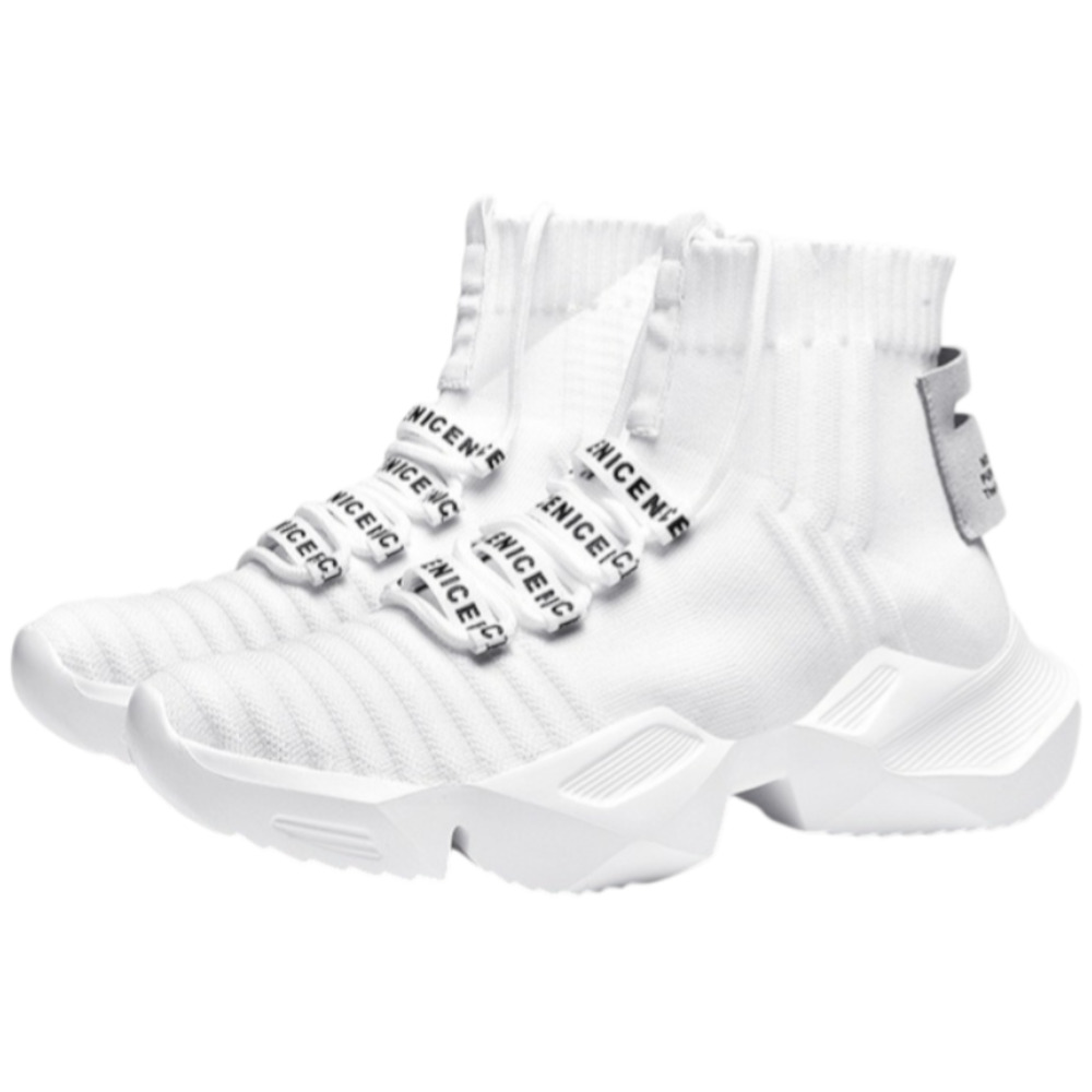 スニーカー ハイカット ニット メンズ 通販 メンズ靴 ニットスニーカー 厚底シューズ ひも靴 紐靴 くつ クツ シューズ 軽量 軽い フィット 厚底 ストリート系 馴染みやすい かっこいい ストリートファッション おしゃれ オシャレ