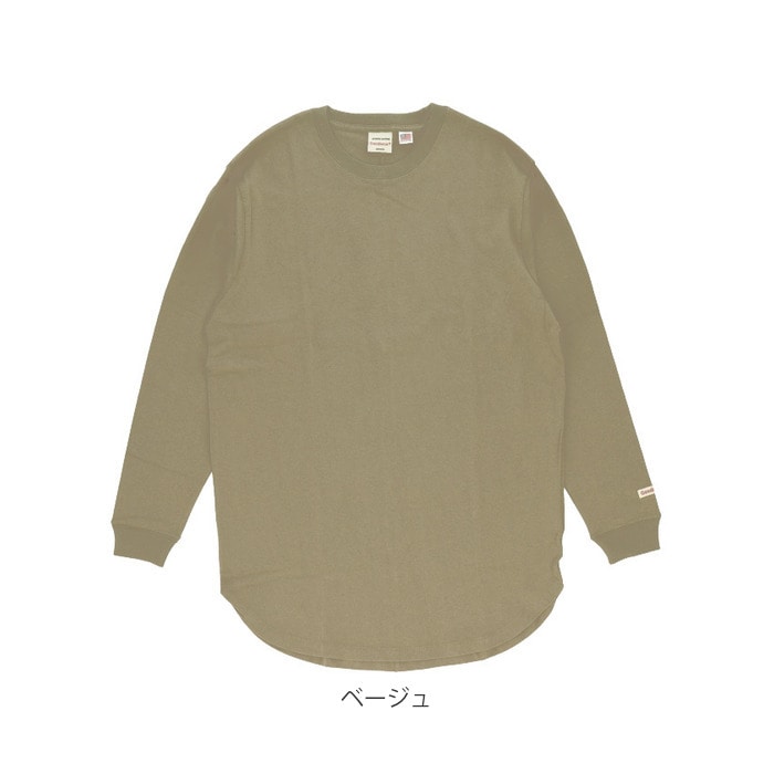 ロンt メンズ ブランド 通販 goodwear 長袖 tシャツ ロングスリーブ グッドウェア おしゃれ シンプル 無地 秋 冬 秋服 アースカラー  ラウンドカット 大きめ ビッグシルエット ロング丈?長め ヘビーウェイト 厚手 Tシャツ レディース 男女兼用 カットソー Goodwear Long  ...