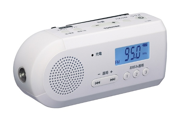 手回し充電ラジオ 防災ラジオ ホワイト TY-JKR6-W [ワイドFM対応 /防水ラジオ /AM/FM]:ビックカメラ通販 | JRE  MALLショッピング | JRE POINTが貯まる・使える