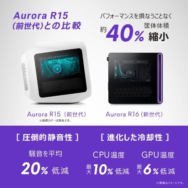 ゲーミングデスクトップパソコン Alienware Aurora R16 DA80-DWLBC [RTX 4060 /モニター無し /intel  Core i7 /メモリ：16GB /HDD：1TB /SSD：1TB /2023年秋冬モデル] バサルトブラック:ビックカメラ通販 | JRE  MALLショッピング | JRE POINTが貯まる・使える