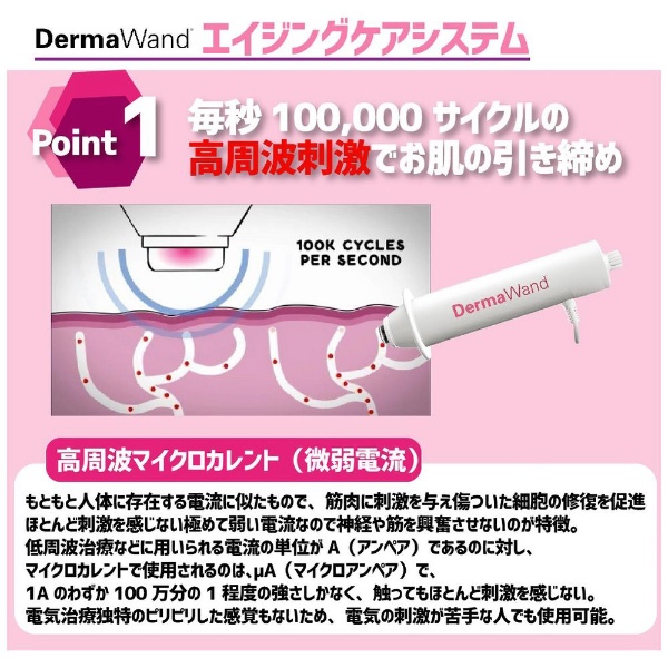 RF（高周波）美顔器 DermaWand（ダーマワンド） DMW [EMS美顔器 /国内専用]:ビックカメラ通販 | JRE MALLショッピング |  JRE POINTが貯まる・使える