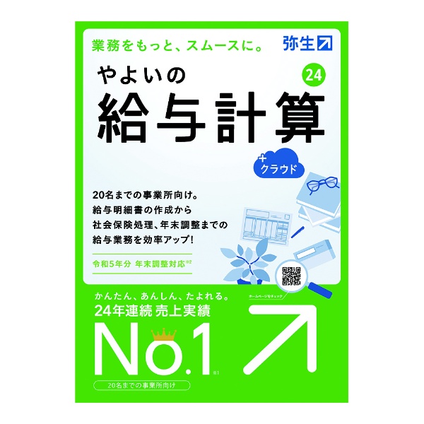 やよいの給与計算 24 +クラウド 通常版＜令和5年分年末調整対応＞ [Windows用]:ビックカメラ通販 | JRE MALLショッピング |  JRE POINTが貯まる・使える