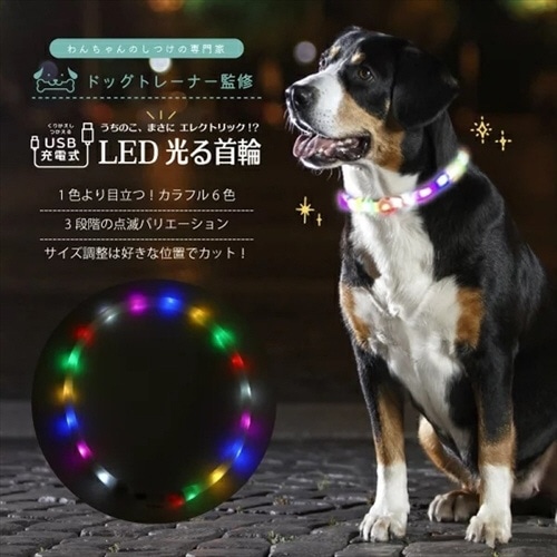 犬用光るお散歩首輪LEDネックライト GDNL01 GDNL01:ビックカメラ通販 JRE MALLショッピング JRE  POINTが貯まる・使える