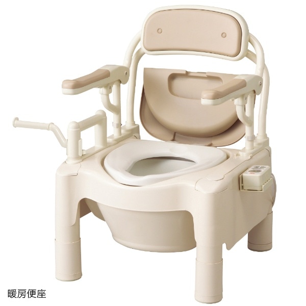 ポータブルトイレ ポータブルトイレ FX-CPはねあげ 〈暖房便座〉トランファータイプ