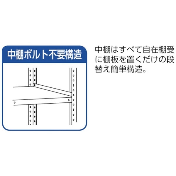 TRUSCO 軽量150型中棚ボルトレス棚 W1800XD450XH1200 5段 TLA46S15 【メーカー直送品・代金引換配送不可・時間指定不可】:ビックカメラ通販  | JRE MALLショッピング | JRE POINTが貯まる・使える