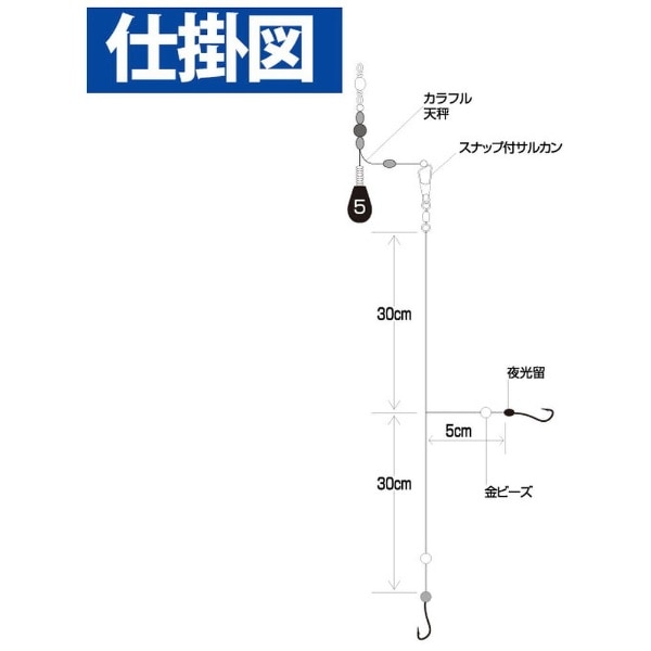 ハゼだぜ カラフル天秤セット 鈎5g ハリス0 8号 Ha110 5 0 8 ビックカメラ通販 Jre Mallショッピング Jre