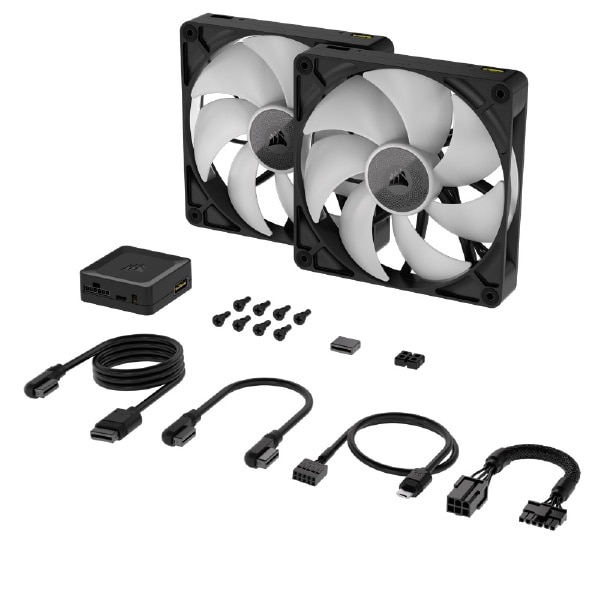 ケースファンｘ2 [140mm /1700RPM]＋コントローラー iCUE LINK RX140 RGB Dual Fan Kit ブラック  CO-9051020-WW:ビックカメラ通販 | JRE MALLショッピング | JRE POINTが貯まる・使える