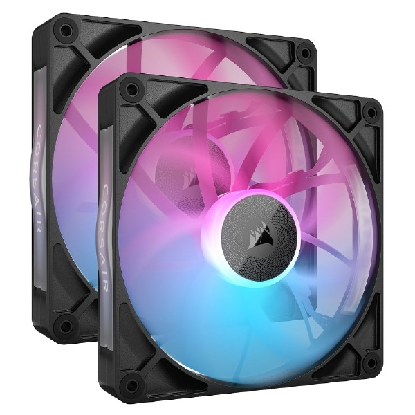 ケースファンｘ2 [140mm /1700RPM]＋コントローラー iCUE LINK RX140 RGB Dual Fan Kit ブラック  CO-9051020-WW:ビックカメラ通販 | JRE MALLショッピング | JRE POINTが貯まる・使える