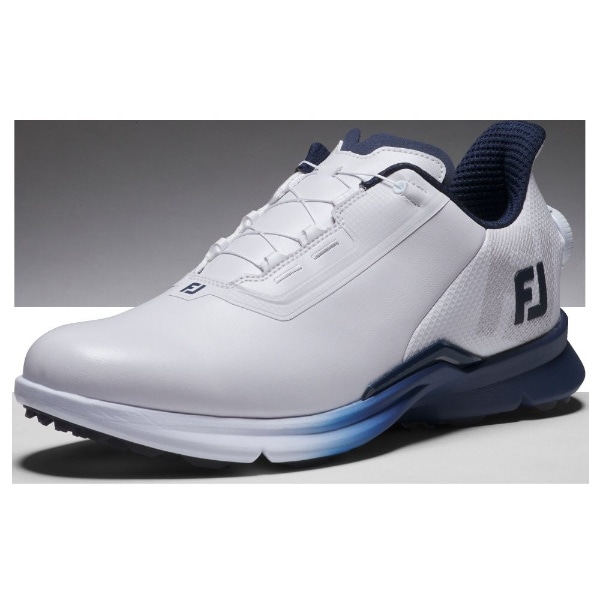 メンズ ゴルフシューズ フューエル ボア ホワイト×ネイビー 55416 [メンズ /26.5cm /幅:Wide(3E相当)]