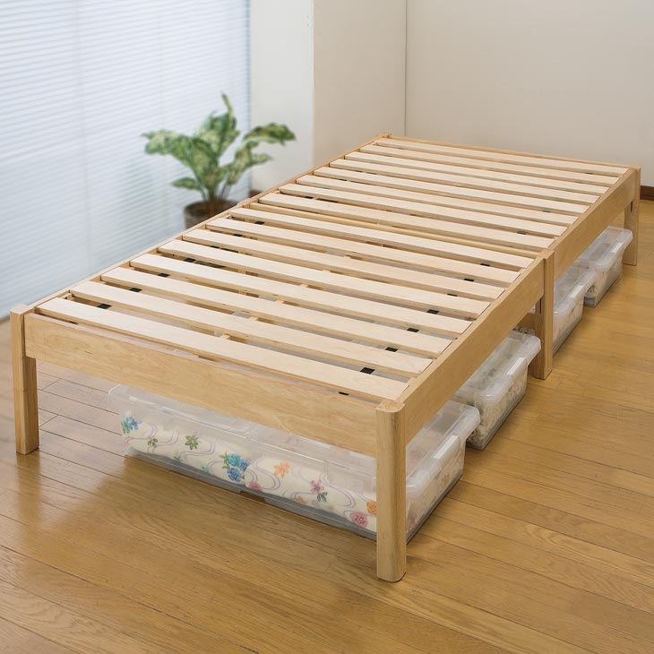 組み立て簡単な天然木すのこベッド シングル 木製 ベッド スノコベッド ベッドフレーム 工具要らず 組立簡単:Live it通販 | JRE  MALLショッピング | JRE POINTが貯まる・使える