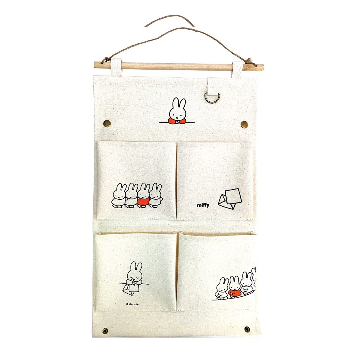 ミッフィーウォールポケット（ ミッフィー miffy 壁掛け収納 壁面 壁面収納 収納 壁掛け 吊り下げ 小物入れ ポケット レターケース レターホルダー 布 綿 小物 手紙 はがき メガネ 文房具 ペン 日用品 生活雑貨 おしゃれ ）【おてがみ】