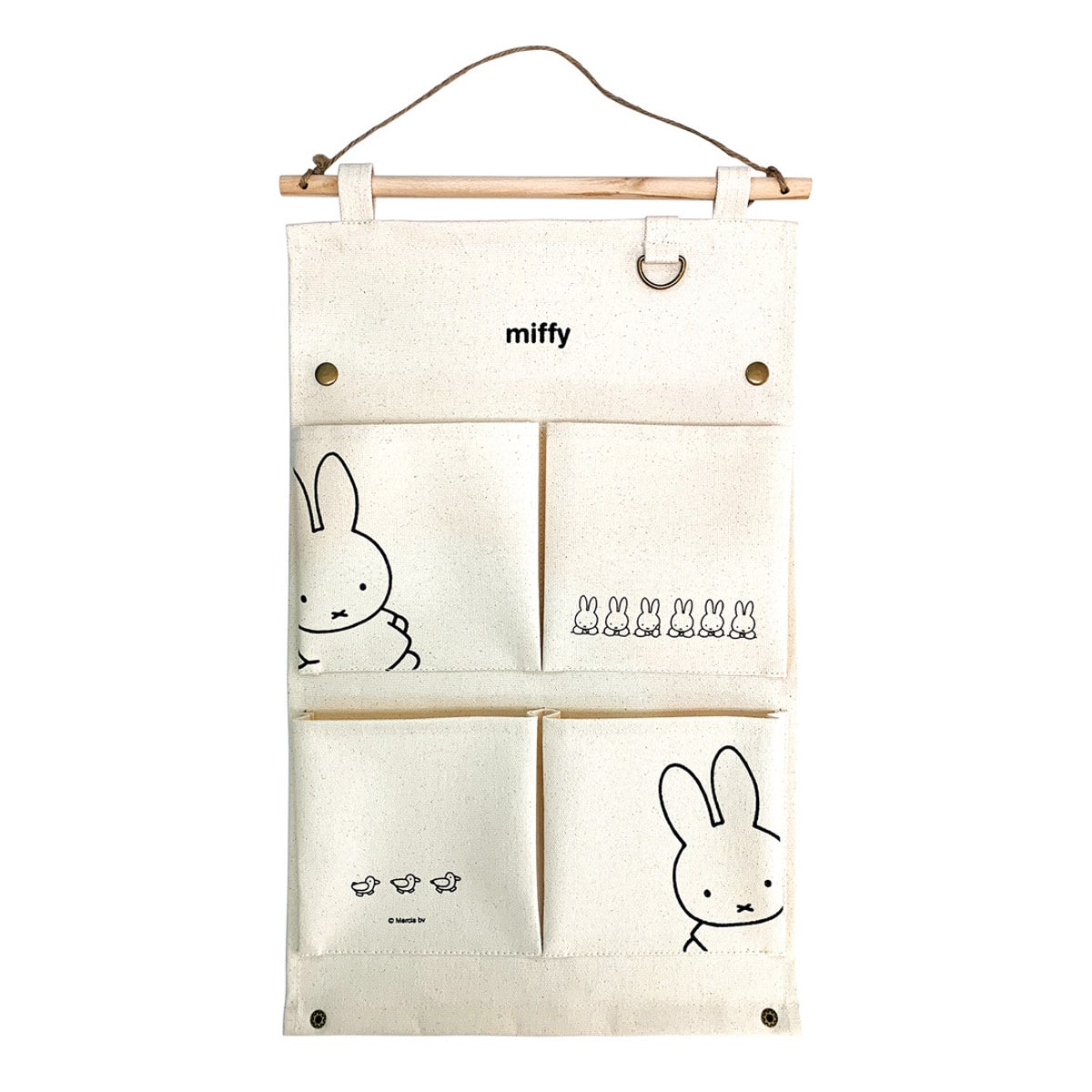 ミッフィーウォールポケット（ ミッフィー miffy 壁掛け収納 壁面 壁面収納 収納 壁掛け 吊り下げ 小物入れ ポケット レターケース レターホルダー 布 綿 小物 手紙 はがき メガネ 文房具 ペン 日用品 生活雑貨 おしゃれ ）【おさんぽ】