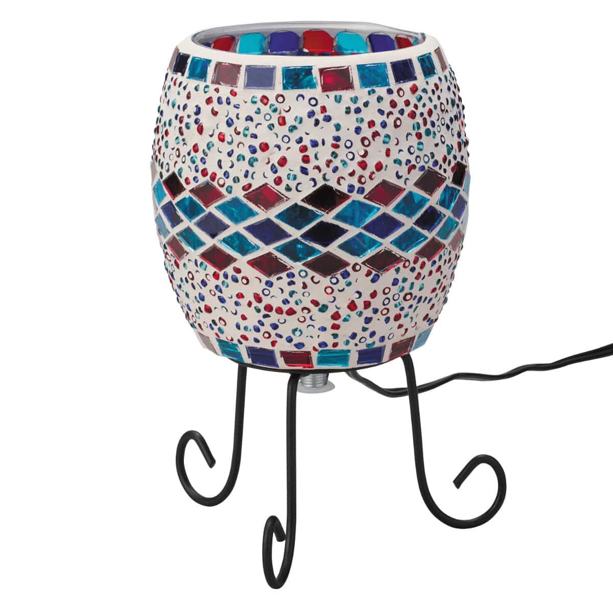 照明 テーブルライト モザイクランプ パルティ （ ライト 間接照明 LED対応 デスクライト インテリアライト 卓上 インテリア おしゃれ テーブルランプ ランプ モザイク ガラス ステンドグラス ） 【ブルー×レッド】