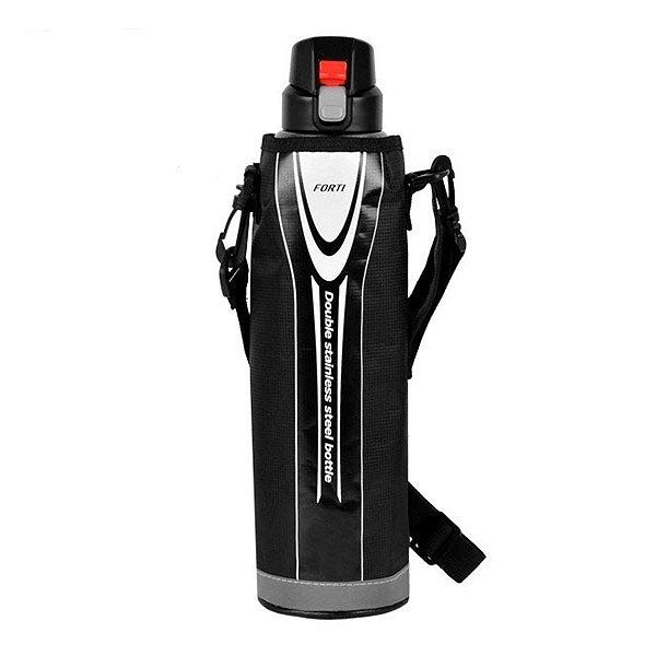 限定特価 水筒 直飲み ダイレクトステンレスボトル 1.45L カバー付 フォルティ 保冷専用（ ステンレス製 スポーツボトル ワンタッチ ダイレクト 保冷 1.5リットル 1.5L 断熱2重構造 ポーチ付 ステンレスボトル ダイレクトボトル ）