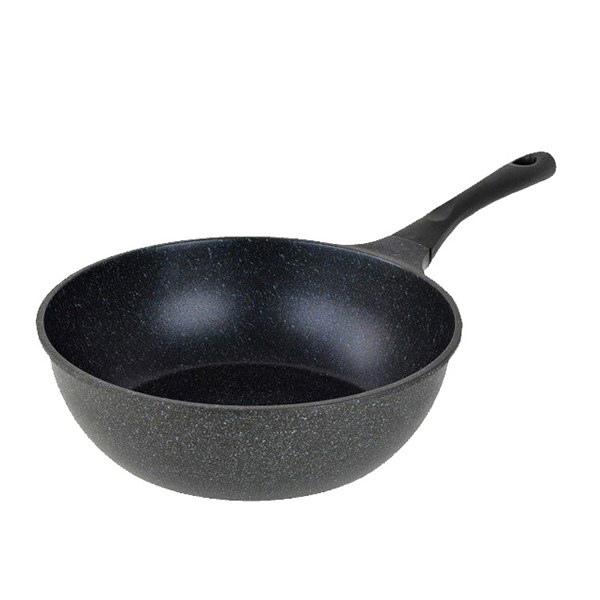 炒め鍋 フライパン 28cm ダイヤモンドマーブル 軽量 深型フライパン ガス火専用（ 片手鍋 マーブル加工 ガス火対応 調理用品 調理器具 アルミ鍋 28センチ アルミ製 マーブルコート 深型鍋 ）