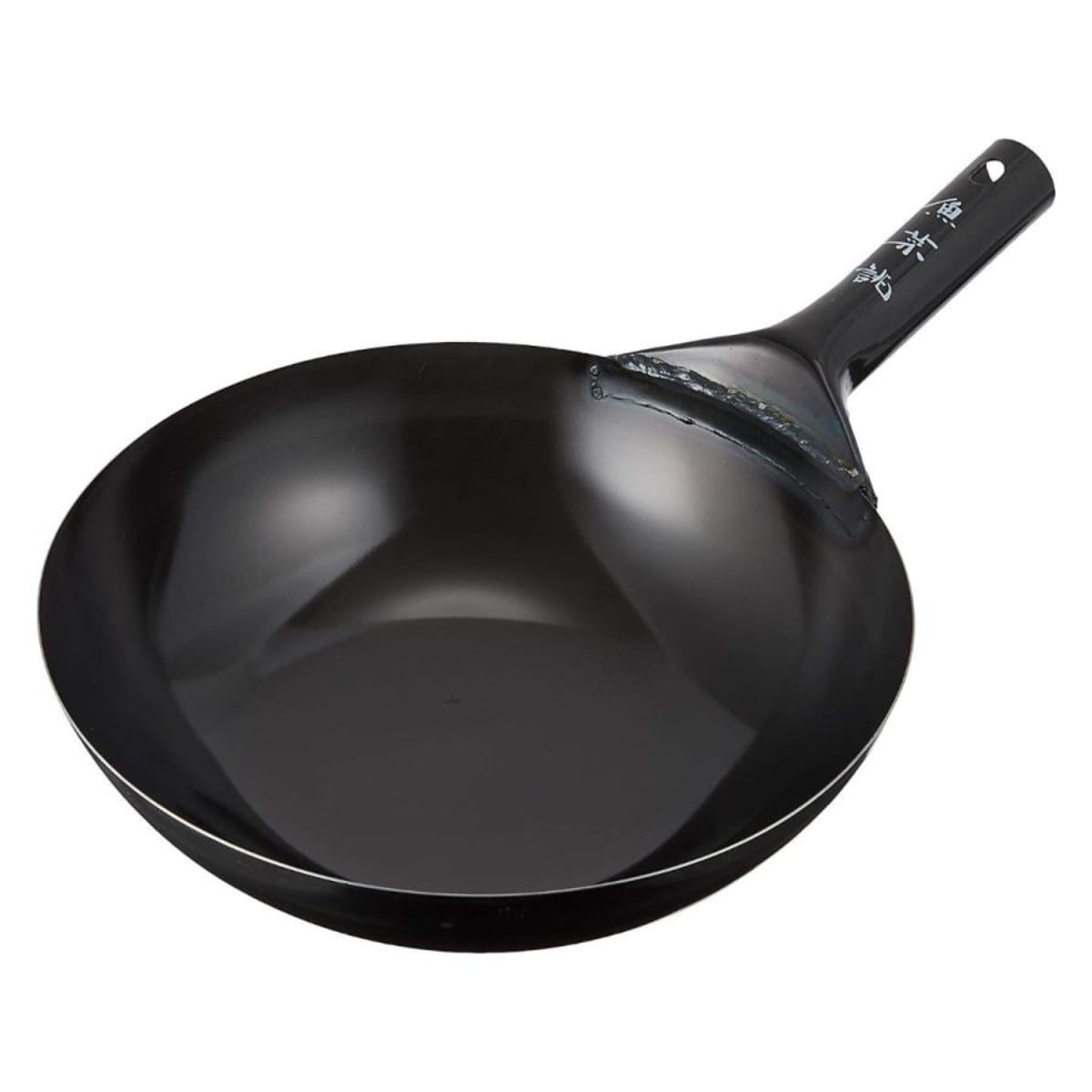 北京鍋 29cm ガス火専用 鉄製 魚菜 日本製 （ ガス火対応 直火専用 中華鍋 中華なべ 鉄製フライパン 炒め鍋 片手鍋 29センチ 軽量 炒飯 深型 深鍋 本格的 中華料理 鉄 ブルーテンパー 鉄製調理器具 ）