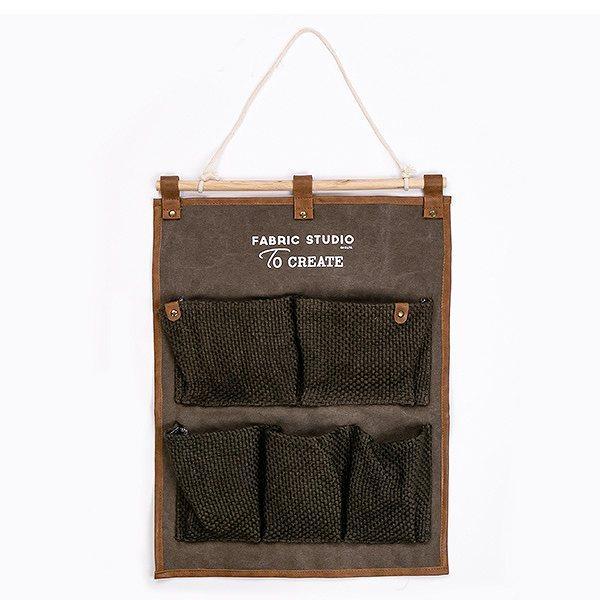 ウォールポケット 壁面収納 マスキュリン 壁掛け収納（ 壁面 収納 収納用品 壁掛け 小物入れ ポケット レターケース レターホルダー 小物 手紙 はがき メガネ 文房具 ペン 日用品 生活雑貨 インテリア雑貨 おしゃれ ）【ブラウン】