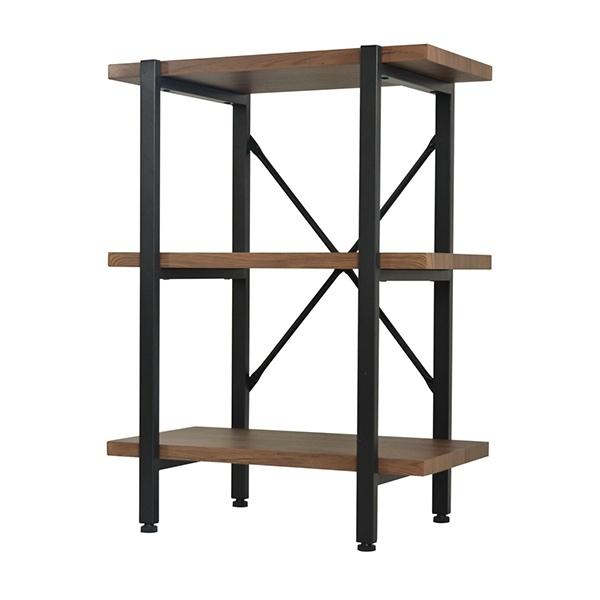 オープンラック 3段 ブルックリンスタイル OTIS 約幅61cm（ ラック 収納棚 シェルフ 木製 収納 収納ラック ウッドラック ウッドシェルフ オープンシェルフ 飾り棚 棚 リビング収納 家具 おしゃれ 木目 一人暮らし ）【ブラウン】