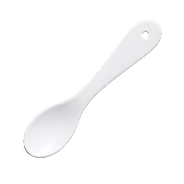 スプーン ブラン blanc ステンレス製 プチスプーン ホーロー 日本製（ アイスクリームスプーン 洋食器 カトラリー 白い食器 琺瑯 アイススプーン デザート 離乳食 白 おしゃれ ）