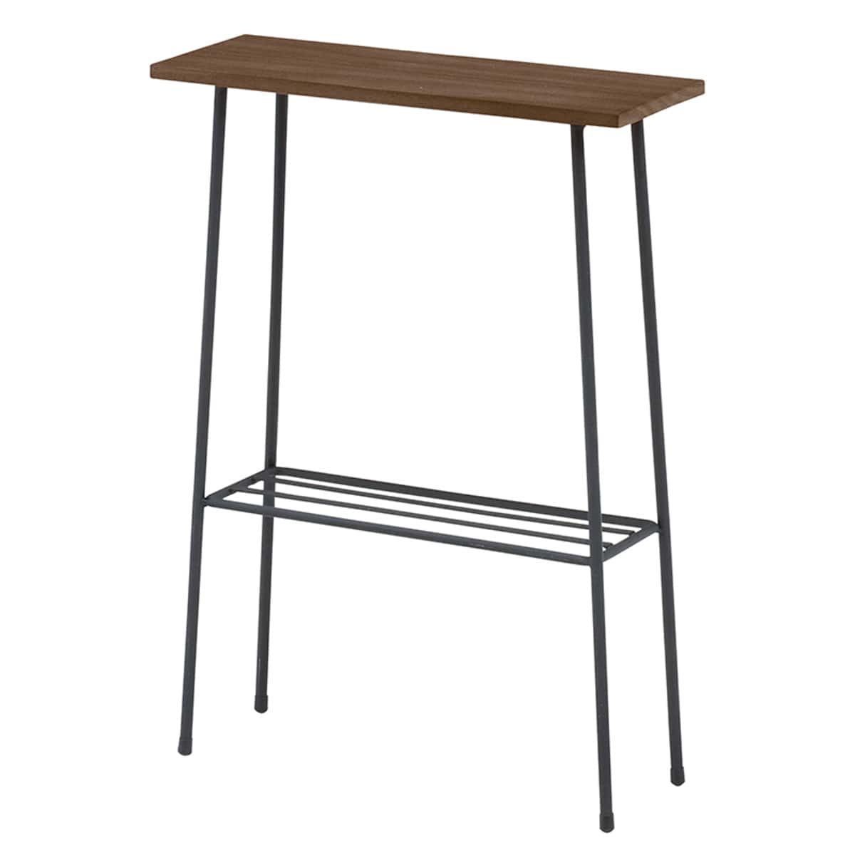 サイドラック スチールラック 木製天板 DEPOT 幅40cm（ 収納ラック 収納 収納棚 飾り棚 ラック 完成品 ディスプレイラック 多目的ラック シンプル スリム スリムラック アイアン スチール ブラック ホワイト 黒 白 幅40 ）【ブラック】