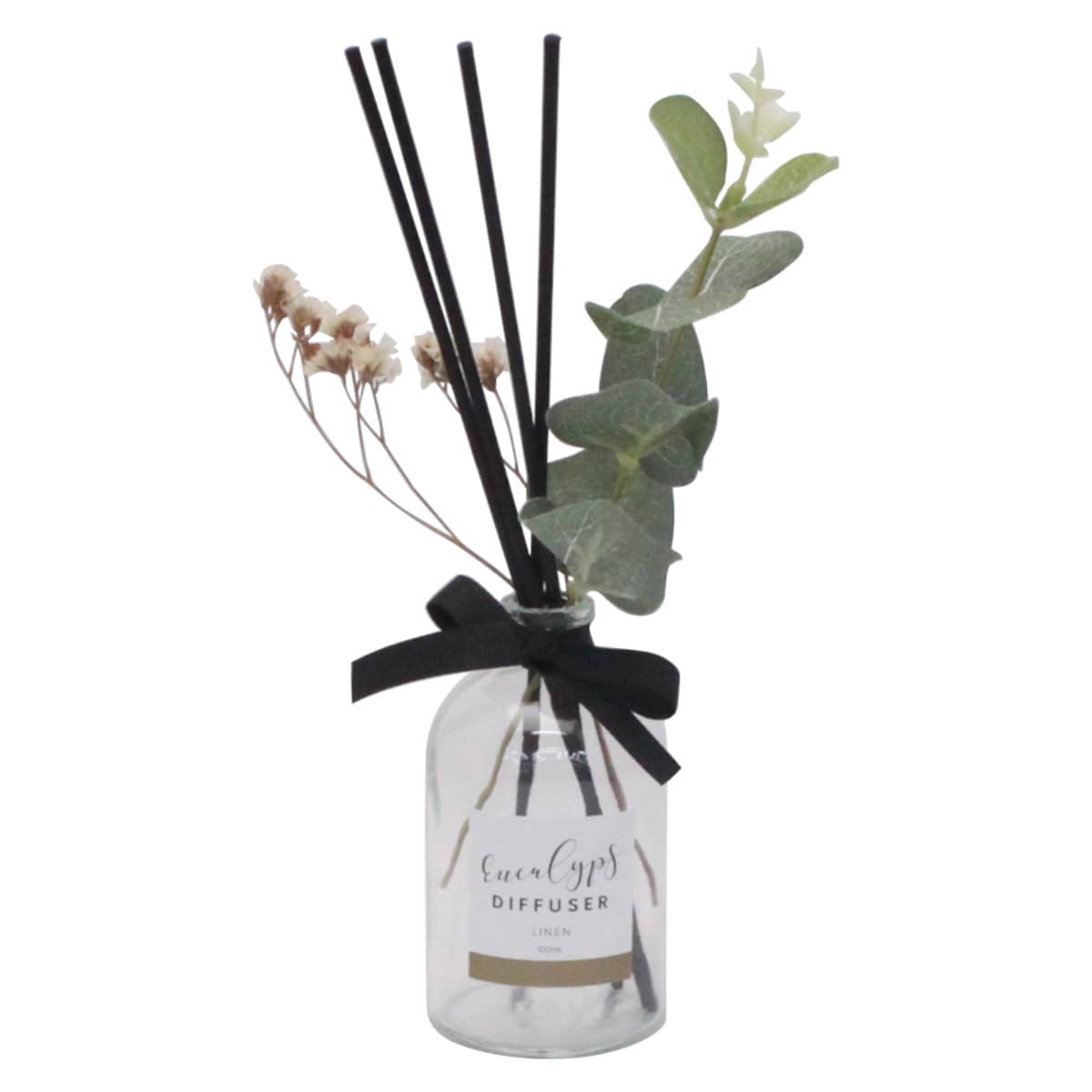 ディフューザー スティック 花 植物 ユーカリ （ アロマディフューザー リードディフューザー 芳香剤 インテリア 置物 オブジェ おしゃれ 癒し リラックス 香り グリーン 玄関 ルームフレグランス ） 【リネン】