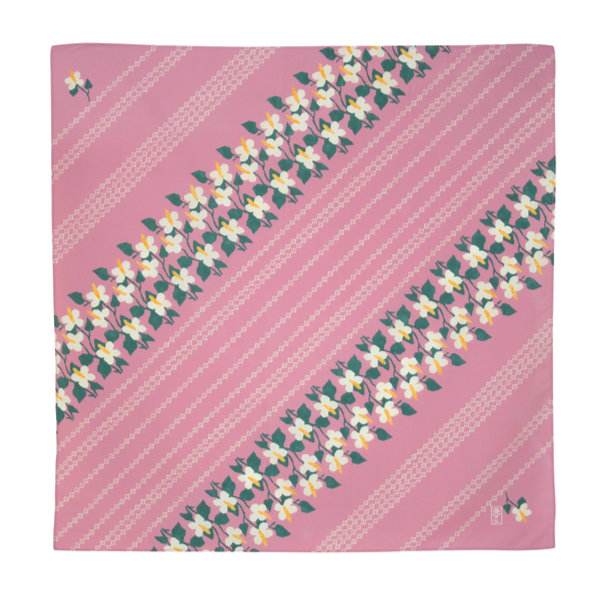 風呂敷 中判 70cm 撥水 竹久夢二 アクアドロップ 四つ葉とどくだみ ピンク エコバッグ （ ふろしき 風呂敷き 中判風呂敷 雨の日 持ち運び 包み テーブルクロス カバー バッグ リュック おしゃれ レイングッズ ）