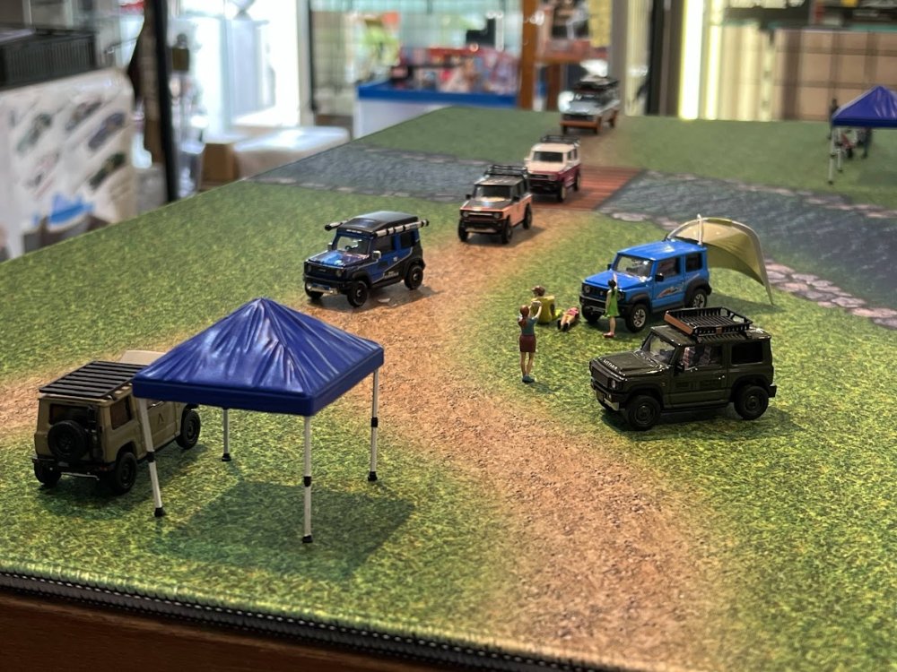 ASPEADA デスクトップジオラママット キャンプ場 camp site XL Desktop Diorama 900mm×400mm  ※収納袋付き:ミニカーショップ リトルレガード通販 | JRE MALLショッピング | JRE POINTが貯まる・使える