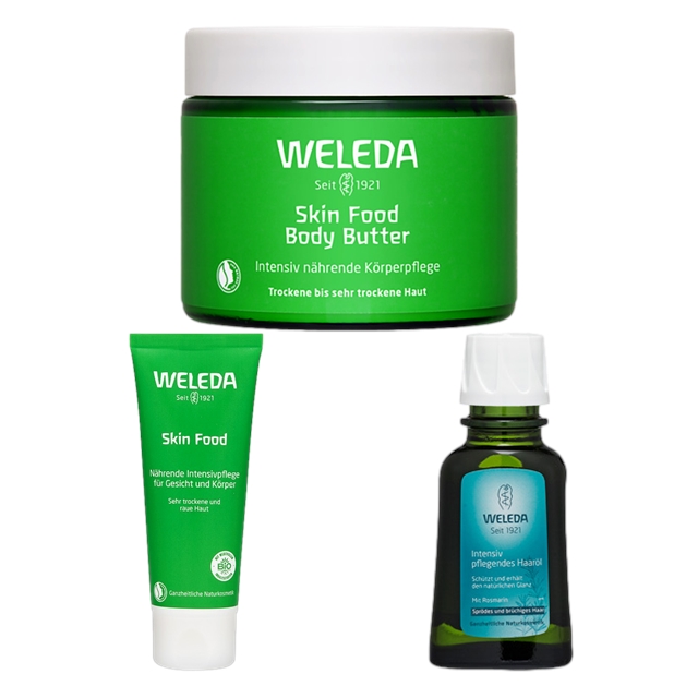 ヴェレダ WELEDA ヴェレダ スキンフード 75ml とオーガニック ヘアオイル 50ml とスキンフード ボディバター 150ml  のセット:ベルコスメ通販 JRE MALLショッピング JRE POINTが貯まる・使える