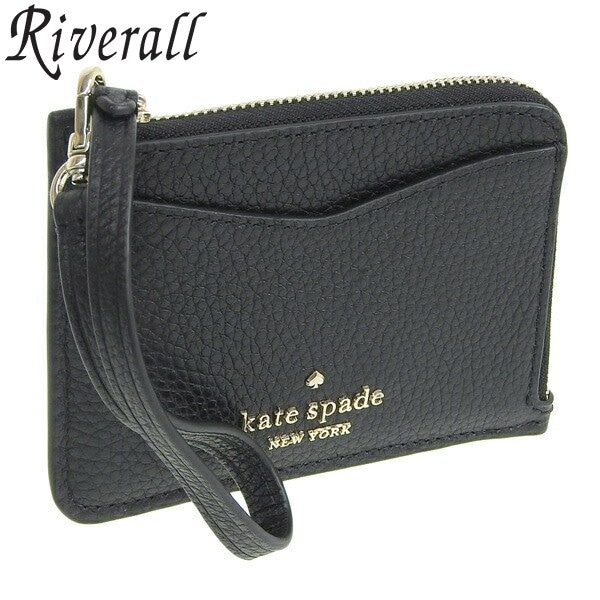 送料無料】ケイトスペード KATE SPADE LEILA SMALL CARD HOLDER WRISTLET カードケース 名刺入れ コインケース  小銭入れ ブラック レディース wlr00398-001 アウトレット:Riverall通販 JRE MALLショッピング JRE  POINTが貯まる・使える