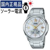 【国内正規品】CASIO(カシオ) wave ceptor(ウェーブセプター) ソーラー電波時計 WVA-M630D-7A2JF( WVAM630D7A2JF) メンズ/腕時計/電波腕時計/ソーラー/タフソーラー/ソーラー充電/電波/ホワイト/ゴールド/ステンレス/アナデジ/メーカー1年保証:ホーム  ...