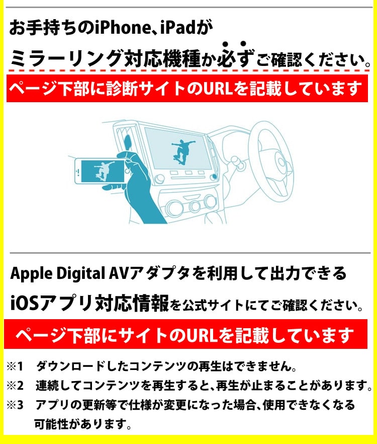 iPhoneで見るセット トヨタ車用 ビートソニック 外部入力アダプター AVX02 ＆ 変換アダプター IF36 インターフェースアダプター ＆  純正HDMIケーブル HDC2A:ホームショッピング通販 | JRE MALLショッピング | JRE POINTが貯まる・使える