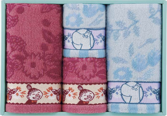 ムーミン ピックオンニ フェイスタオル2P＆タオルハンカチ2P 47-5829300  内祝 内祝い お祝 御祝 記念品 出産内祝い プレゼント 快気祝い 粗供養 引出物