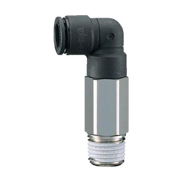 千代田通商 ［F10-03M2L］ チューブ継手 ファイブロングメイルエルボ １０ｍｍ・Ｒ３／８ F1003M2L 158-5100