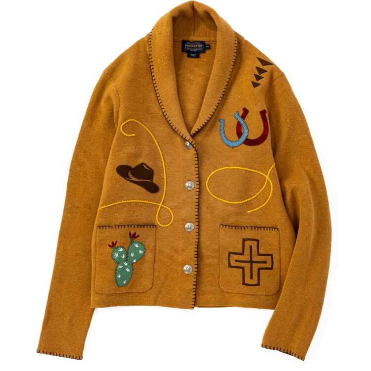 ペンドルトン スーベニアカーディガン(レディース) BUCKSKIN BROWN 007 #19807271-180 SOUVENIR CARDIGAN PENDLETON 新品 未使用