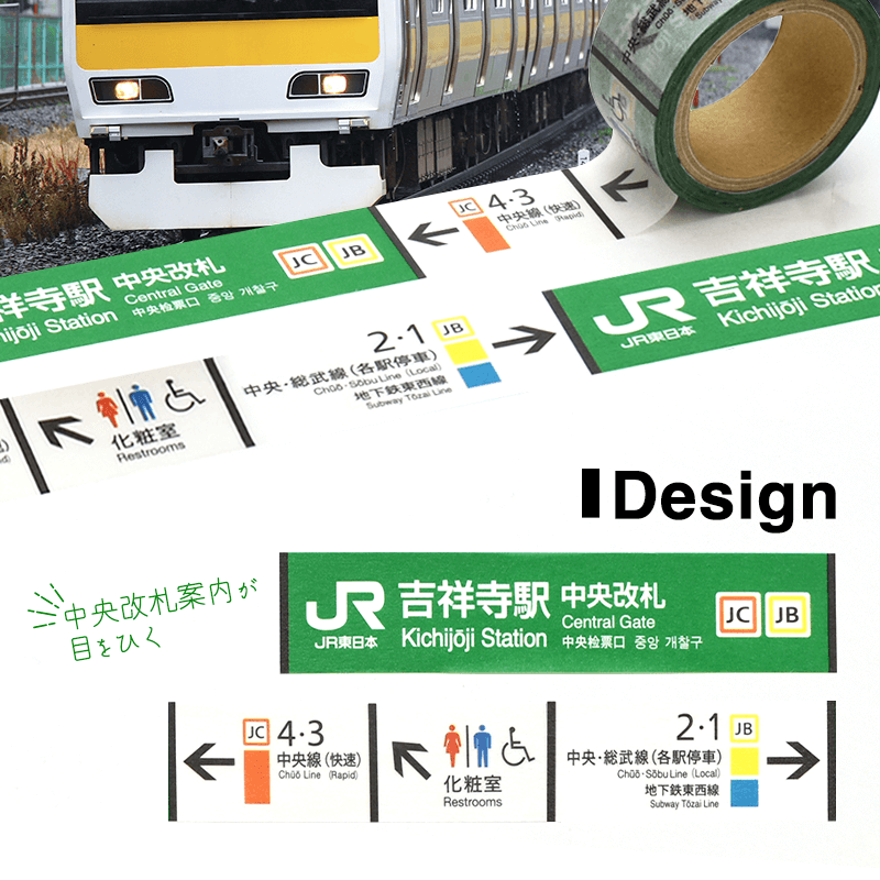 マスキングテープ 吉祥寺駅のりば誘導標