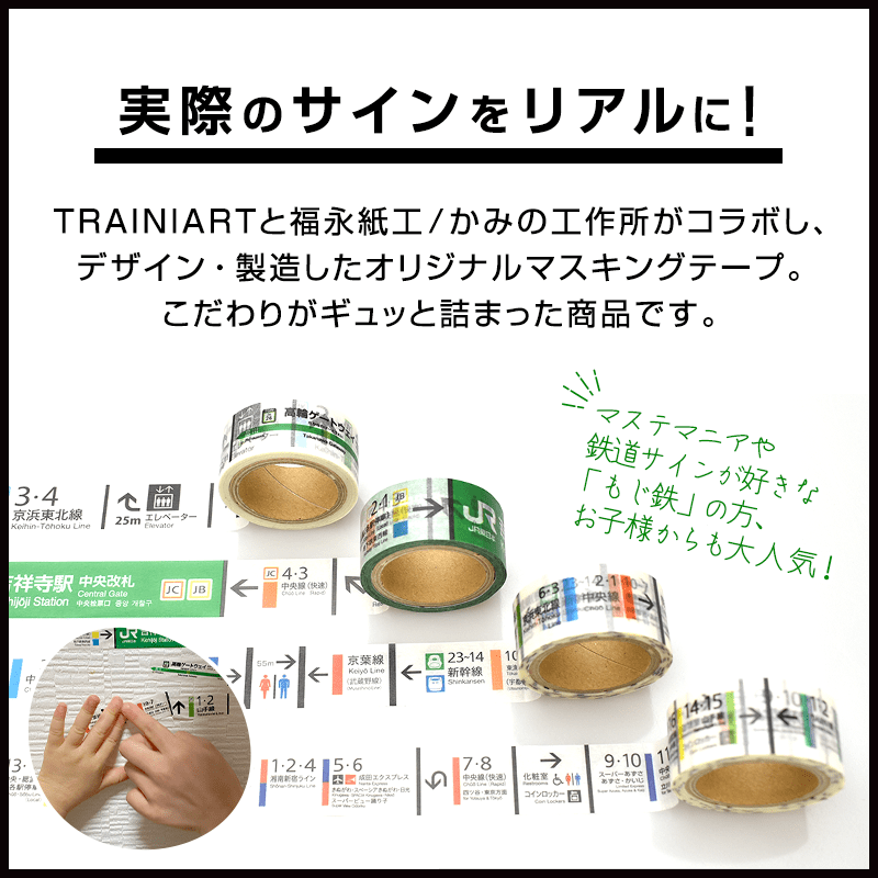 マスキングテープ 吉祥寺駅のりば誘導標