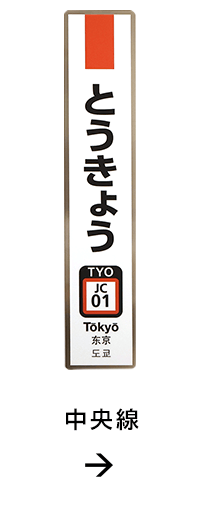 JR東日本　駅名標　とうきょう　山手線（70%サイズ）