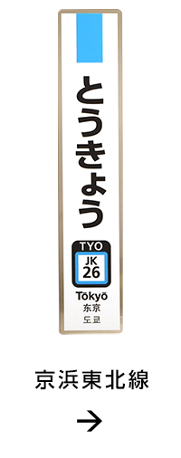 JR東日本　駅名標　とうきょう　京浜東北線（70%サイズ）