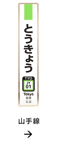 JR東日本　駅名標　とうきょう　東海道線（70%サイズ）