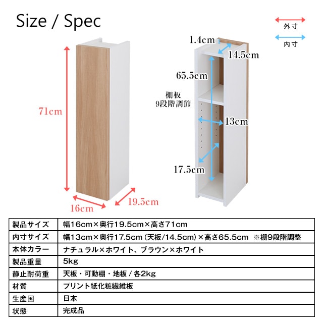 トイレ隙間収納棚 イメージ