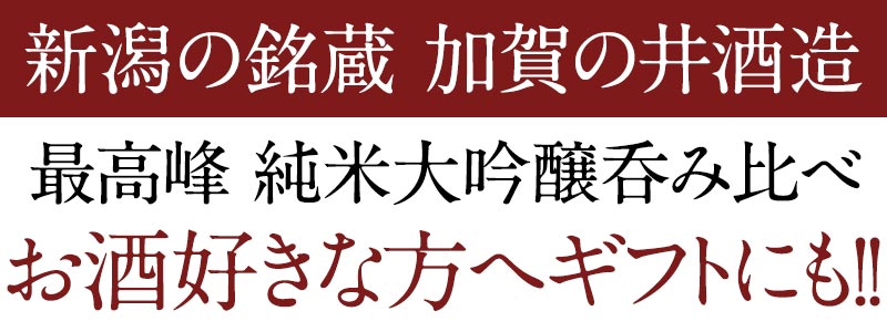 酒処新潟　加賀の井酒造［ギフトボックス入り］純米大吟醸飲み比べ720ml 2本セット