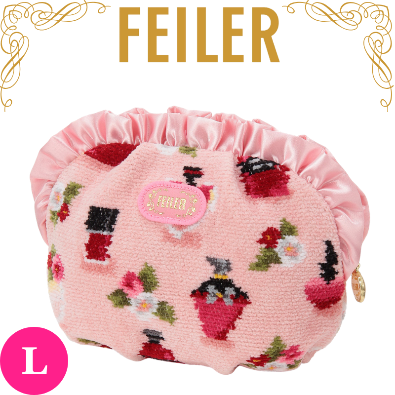 フェイラー FEILER ポーチ 正規品 Lサイズ フレグランスローズ ピンク