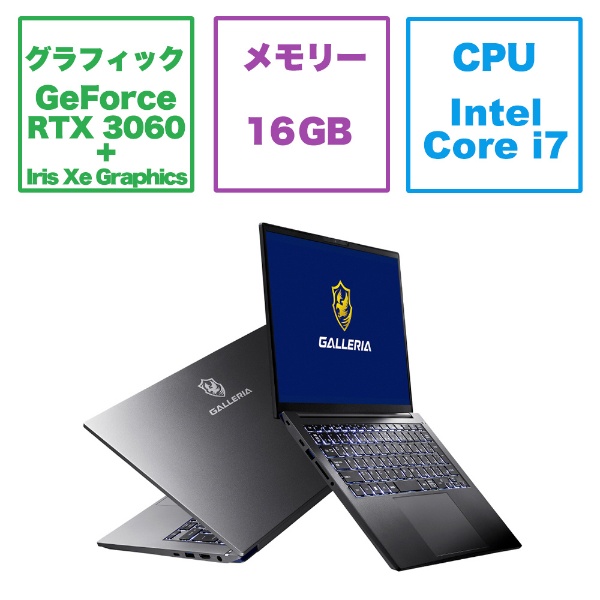 ゲーミング ノートPC くき Galleria MR6改 Core i7 ﾒﾓﾘ16GB SSD256GB GeForce® GT540M WIn10