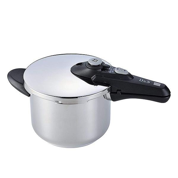 D＆S Pressure Cooker 圧力鍋 3.0L DSPC6010 IH対応 レシピ本付き（ 片手鍋 ガス火対応 2段階圧力調整 鍋  キッチン用品 調理器具 調理用品 3L 3リットル ステンレス鍋 ステンレス製 ）:リビングート JRE MALL店通販 | JRE  MALLショッピング | JRE POINTが貯まる・使える